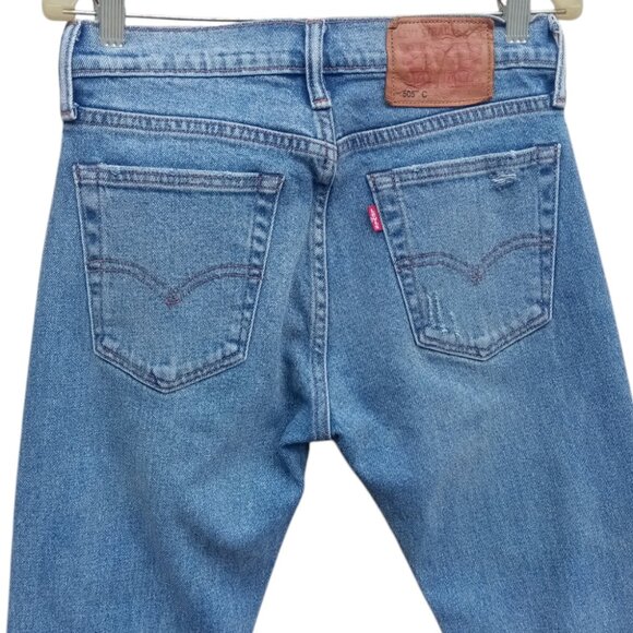 Levi Strauss & Co 505C patched distressed Jeans sz 26 x 32 - Picture 12 of 14